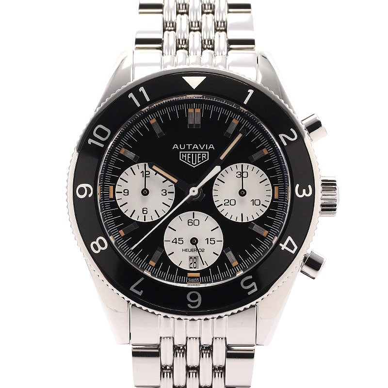 【中古】TAG HEUER AUTAVIA HEUER HERITAGE CALIBRE HEUER 02 CHRONOGRAPH タグホイヤー オータヴィア ヘリテージ キャリバー ホイヤー02 クロノグラフ CBE2110.BA0687