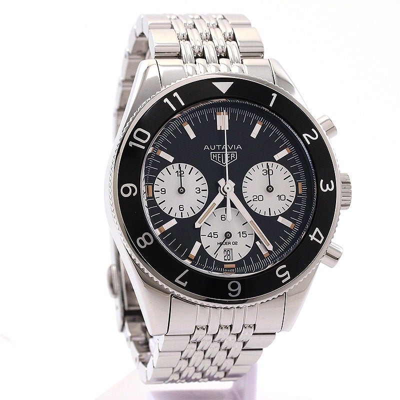 【中古】TAG HEUER AUTAVIA HEUER HERITAGE CALIBRE HEUER 02 CHRONOGRAPH タグホイヤー オータヴィア ヘリテージ キャリバー ホイヤー02 クロノグラフ CBE2110.BA0687