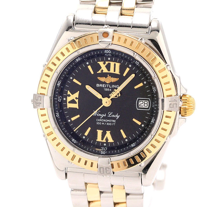 【中古】BREITLING WINGS LADY ブライトリング ウィングス・レディ D67350 (D685B30PAO)