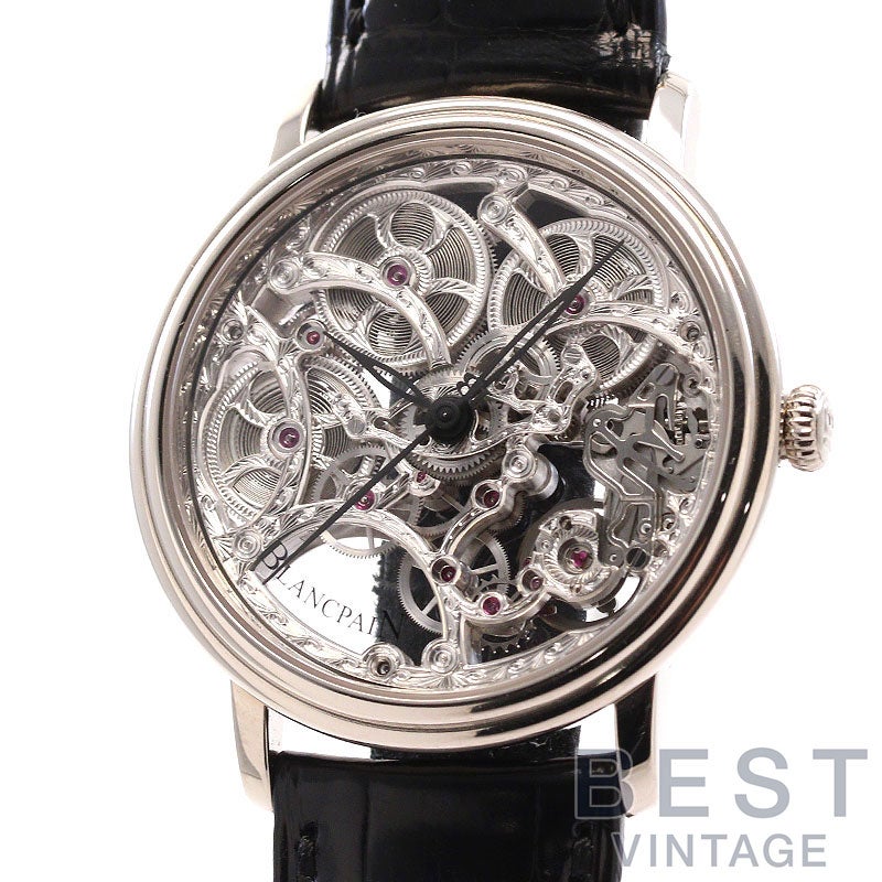 【中古】BLANCPAIN VILLERET SQUELETTE 8 JOURS ブランパン ヴィルレ スケルトン 8デイズ 6633-1500-55B (N06633O015000N)