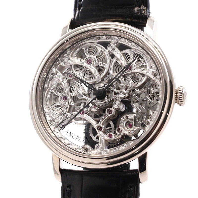 【中古】BLANCPAIN VILLERET SQUELETTE 8 JOURS ブランパン ヴィルレ スケルトン 8デイズ 6633-1500-55B (N06633O015000N)