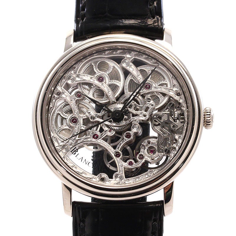 【中古】BLANCPAIN VILLERET SQUELETTE 8 JOURS ブランパン ヴィルレ スケルトン 8デイズ 6633-1500-55B (N06633O015000N)