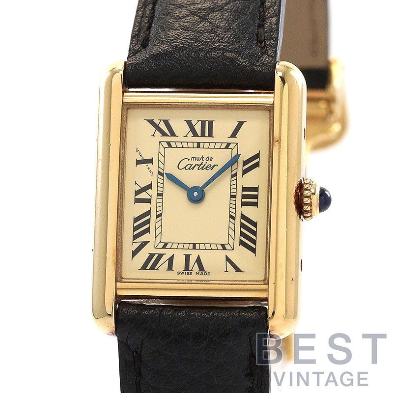 【中古】CARTIER MUST TANK SMALL MODEL VERMEIL カルティエ マスト タンク SM ヴェルメイユ W1017354