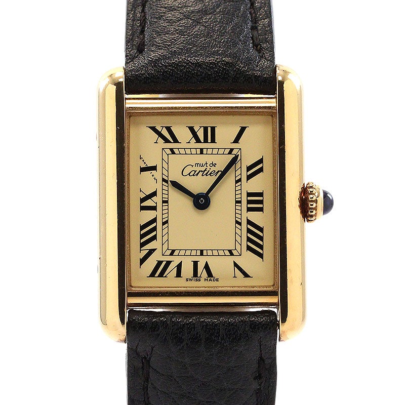 【中古】CARTIER MUST TANK SMALL MODEL VERMEIL カルティエ マスト タンク SM ヴェルメイユ W1017354