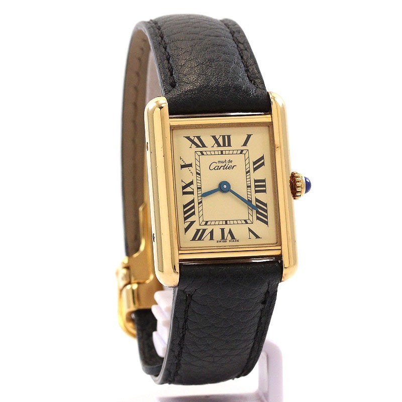【中古】CARTIER MUST TANK SMALL MODEL VERMEIL カルティエ マスト タンク SM ヴェルメイユ W1017354