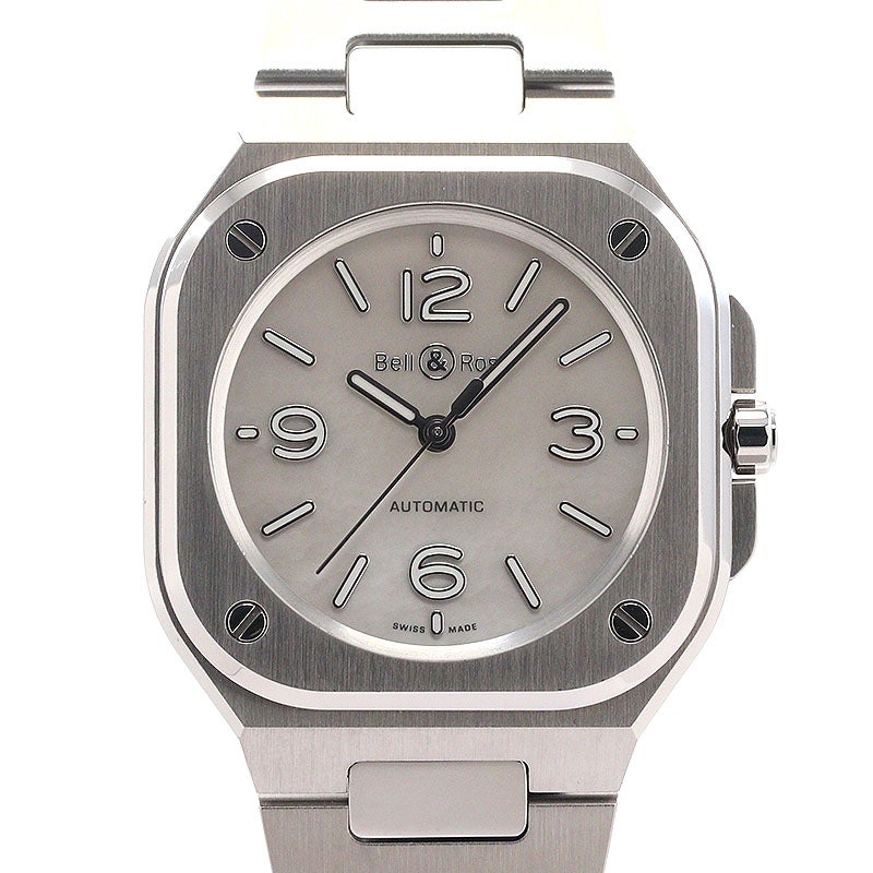 【中古】BELL & ROSS BR-05 36MM MOTHER OF PEARL STEEL ベル&ロス BR05 36MM マザー・オブ・パール スティール BR05A-S-MP-ST/SST