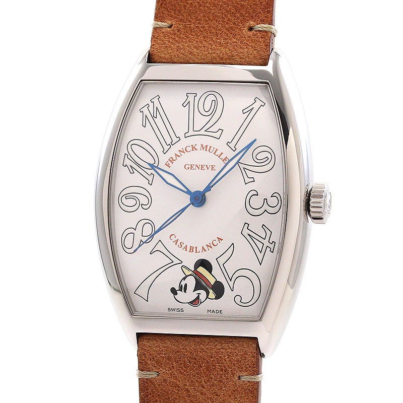 フランクミュラー 【FRANCK MULLER】 カサブランカ ディズニーコレクション 限定 5850CM.DILTD AC メンズ ホワイト ステンレススティール 腕時計 時計 CASABLANCA DISNEY COLLECTION LIMITED EDITION WHITE SS FM【中古】 中古】FRANCK MULLER CASABLANCA DISNEY COLLECTION LIMITED EDITION