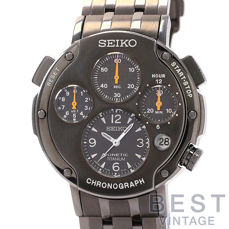 【中古】SEIKO KINETIC CHRONOGRAPH 2nd MODEL セイコー キネティック クロノグラフ セカンドモデル SBXZ003 (9T82-0A40)