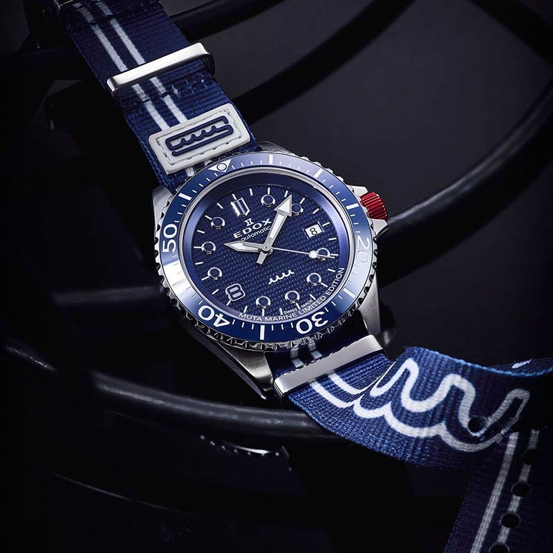 EDOX NEPTUNIAN GRANDE RESERVE DATE AUTOMATIC muta MARINE SPECIAL EDITION エドックス ネプチュニアン グランデ リザーブ デイト オートマティック ムータ・マリン スペシャル エディション 80801-3BUNA-BUGM