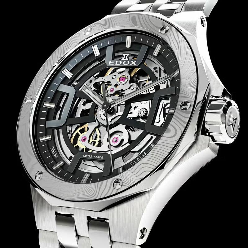 EDOX DELFIN THE ORIGINAL MECANO AUTOMATIC DAMASCUS LIMITED EDITION