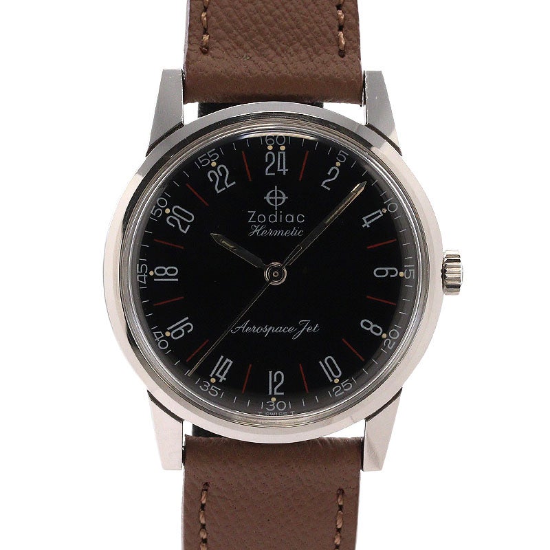 中古】ZODIAC HERMETIC AEROSPACE JET BLACK MIRROR DIAL ゾディアック