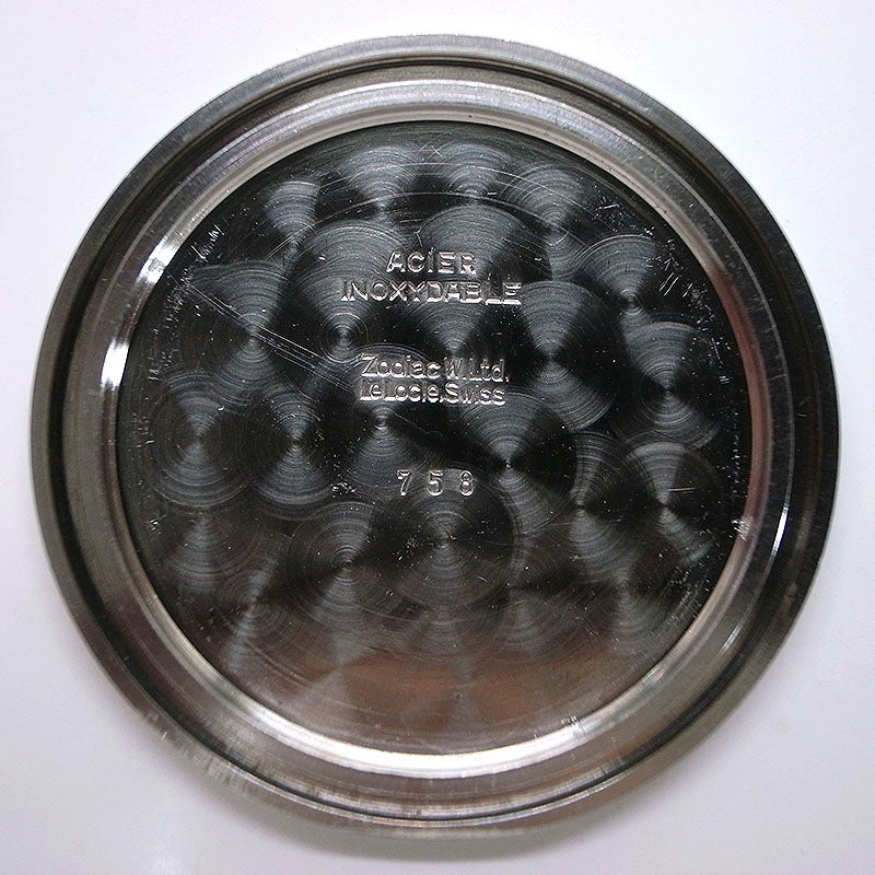 49-0912 ヴィンテージブラック 5インチ1936ミラー 中古】ZODIAC HERMETIC AEROSPACE JET BLACK MIRROR DIAL ゾディアック