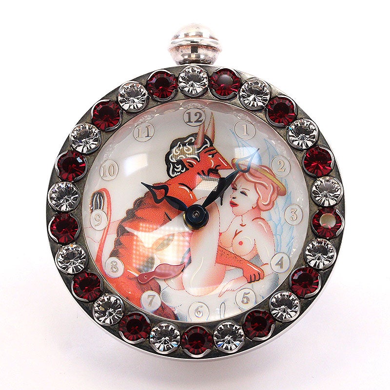 中古】CORUM THE HOURS OF LOVE EROTIC DESK CLOCK SMALL MODEL コルム