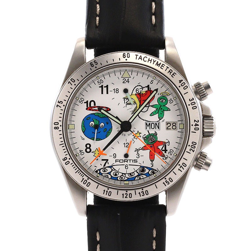 【中古】FORTIS OFFICIAL COSMONAUTS CHRONOGRAPH ANDORA MIR 97 フォルティス オフィシャル コスモノート クロノグラフ アンドラ ミール 97 602.22.142