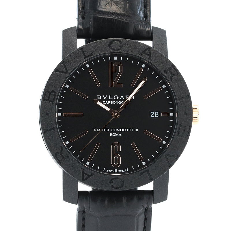 【中古】BVLGARI BVLGARI BVLGARI CARBON GOLD ROMA 40MM ブルガリ ブルガリ・ブルガリ カーボンゴールド ローマ 40MM BBP40BCGLD (BB40CL)