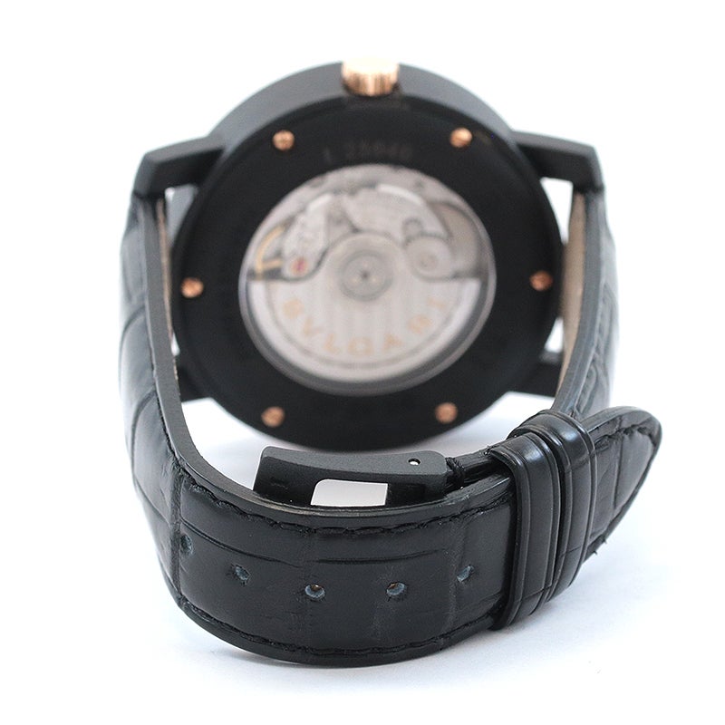 【中古】BVLGARI BVLGARI BVLGARI CARBON GOLD ROMA 40MM ブルガリ ブルガリ・ブルガリ カーボンゴールド ローマ 40MM BBP40BCGLD (BB40CL)