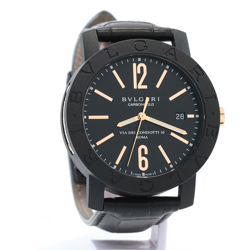【中古】BVLGARI BVLGARI BVLGARI CARBON GOLD ROMA 40MM ブルガリ ブルガリ・ブルガリ カーボンゴールド ローマ 40MM BBP40BCGLD (BB40CL)