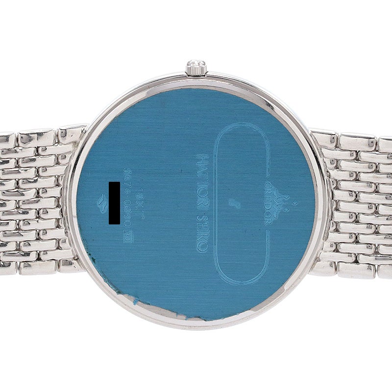 【中古】CREDOR VINTAGE ROUND QUARTZ DRESS WATCH LAPIS LAZULI DIAL クレドール ヴィンテージ ラウンド  クォーツ ドレスウォッチ ラピスラズリ ダイヤル 5A74-0390