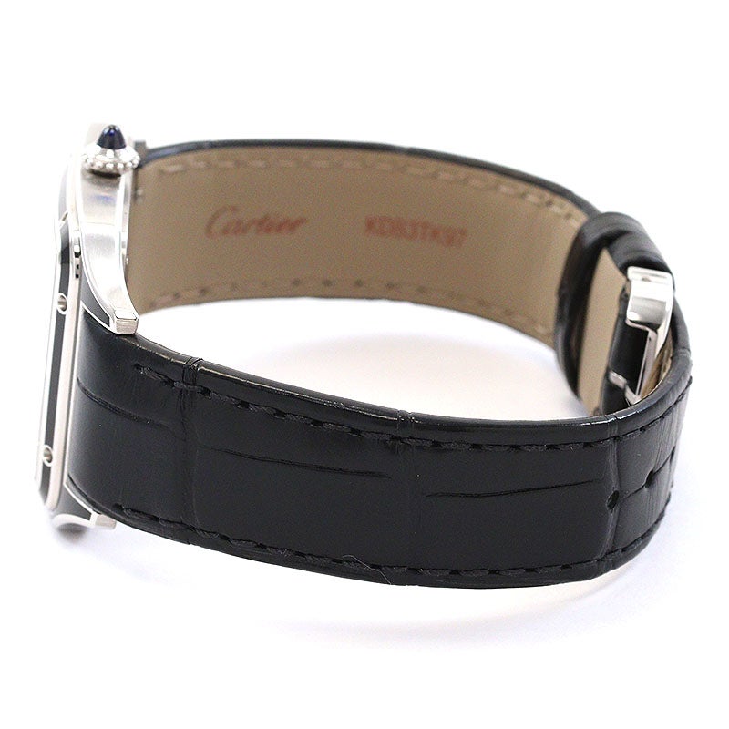 中古】CARTIER SANTOS-DUMONT LARGE MODEL BLACK LACQUER カルティエ