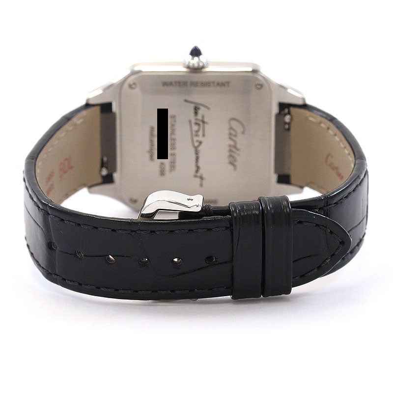 中古】CARTIER SANTOS-DUMONT LARGE MODEL BLACK LACQUER カルティエ