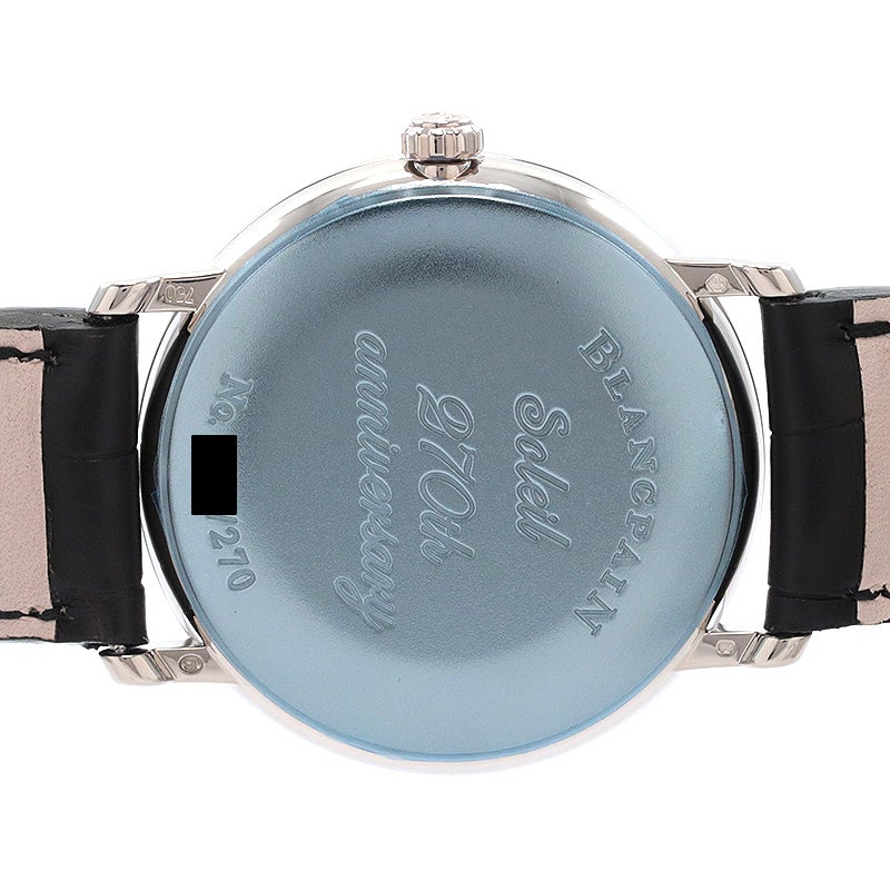 【中古】BLANCPAIN VILLERET ULTRAPLATE SOLEIL 270TH ANNIVERSARY LIMITED ブランパン ヴィルレ ウルトラスリム ソレイユ 270周年記念限定 6223A-1542-55B (N06223A015042N055B)