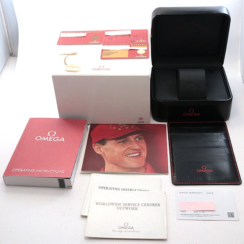 【中古】OMEGA SPEEDMASTER RACING 42MM MICHAEL SCHUMACHER THE LEGEND オメガ スピードマスター レーシング 42MM ミハエル・シューマッハ レジェンド 3559.32.00