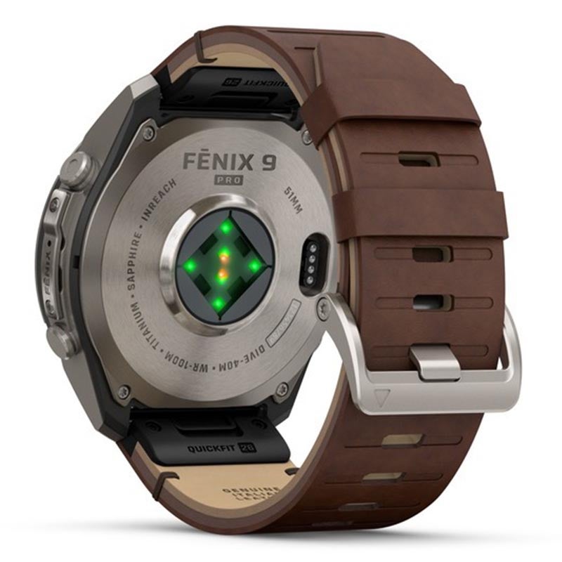 GARMIN fenix 9 Pro inReach AMOLED 51mm Ti Leather Band ガーミン