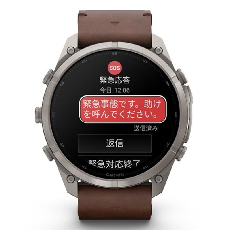 GARMIN fenix 9 Pro inReach AMOLED 51mm Ti Leather Band ガーミン
