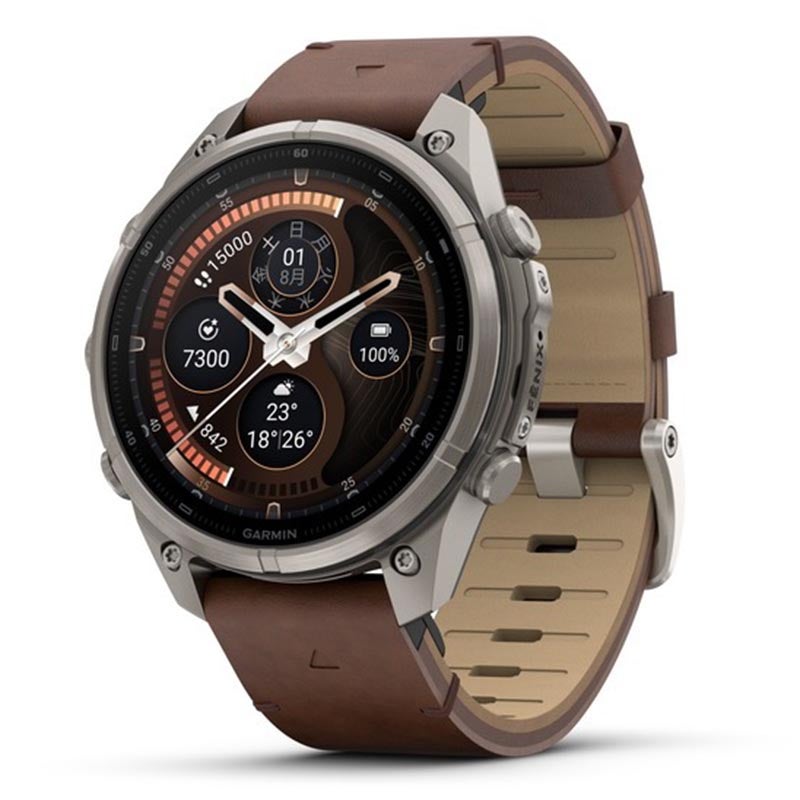 GARMIN fenix 9 Pro inReach AMOLED 47mm Ti Leather Band ガーミン