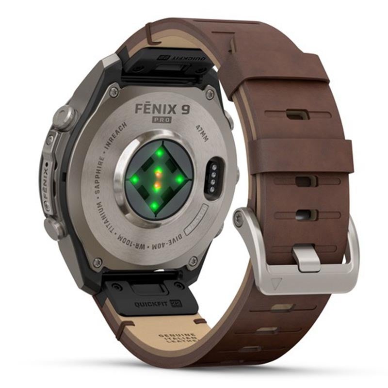 GARMIN fenix 9 Pro inReach AMOLED 47mm Ti Leather Band ガーミン