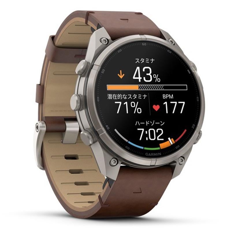 GARMIN fenix 9 Pro inReach AMOLED 47mm Ti Leather Band ガーミン