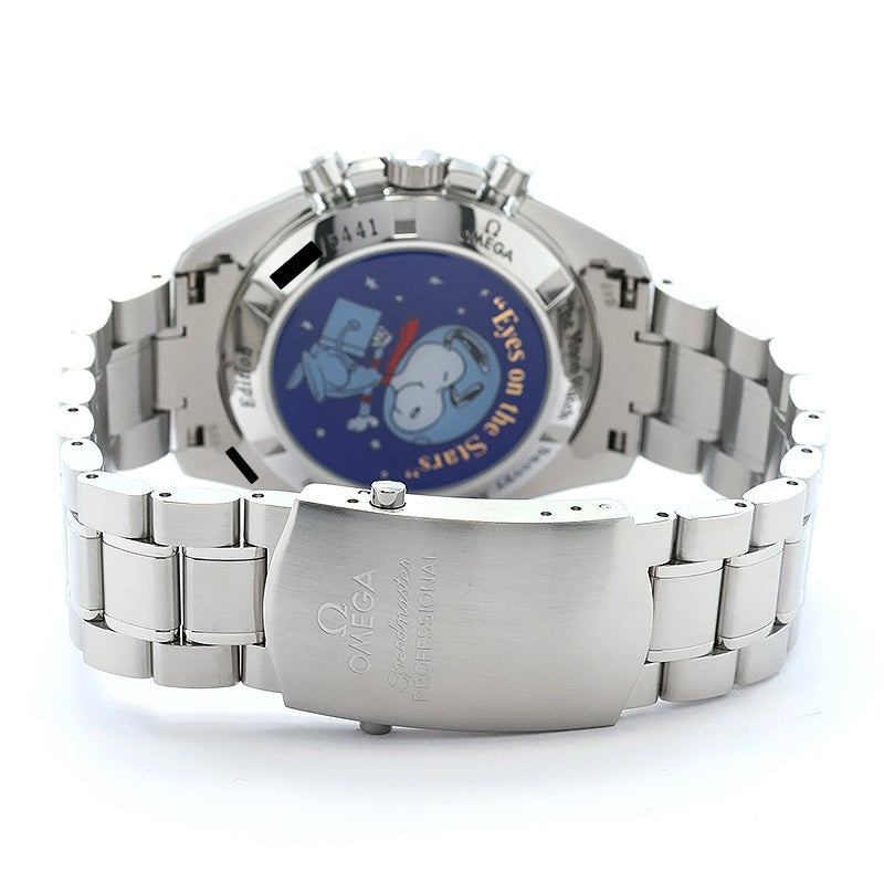 中古経年スヌーピーオルゴール Fly Me to the Moon三協商事？月 中古】OMEGA SPEEDMASTER PROFESSIONAL MOONWATCH SNOOPY AWARD オメガ