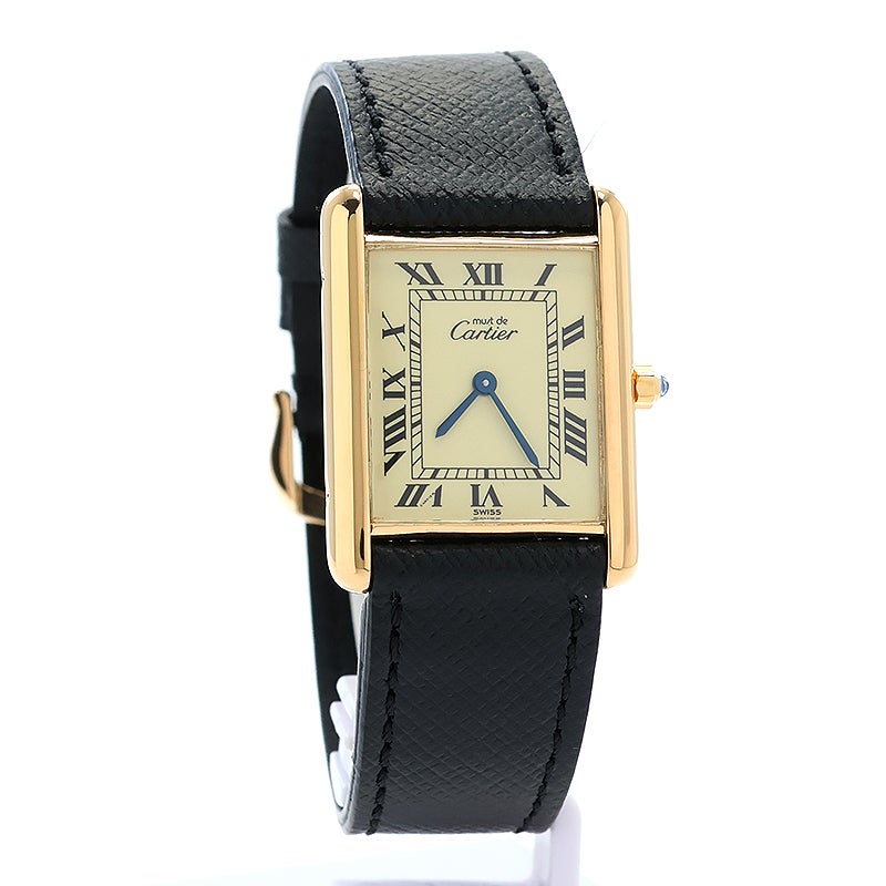 中古】CARTIER MUST TANK LARGE MODEL VERMEIL カルティエ マスト