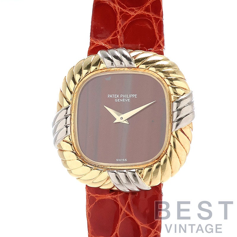 【中古】PATEK PHILIPPE VINTAGE MECHANICAL CUSHION SHAPE WATCH DAKOTA JASPER DIAL パテック・フィリップ ヴィンテージ メカニカル クッション シェイプ ウォッチ ダコタ ジャスパー ダイヤル 4355J-201