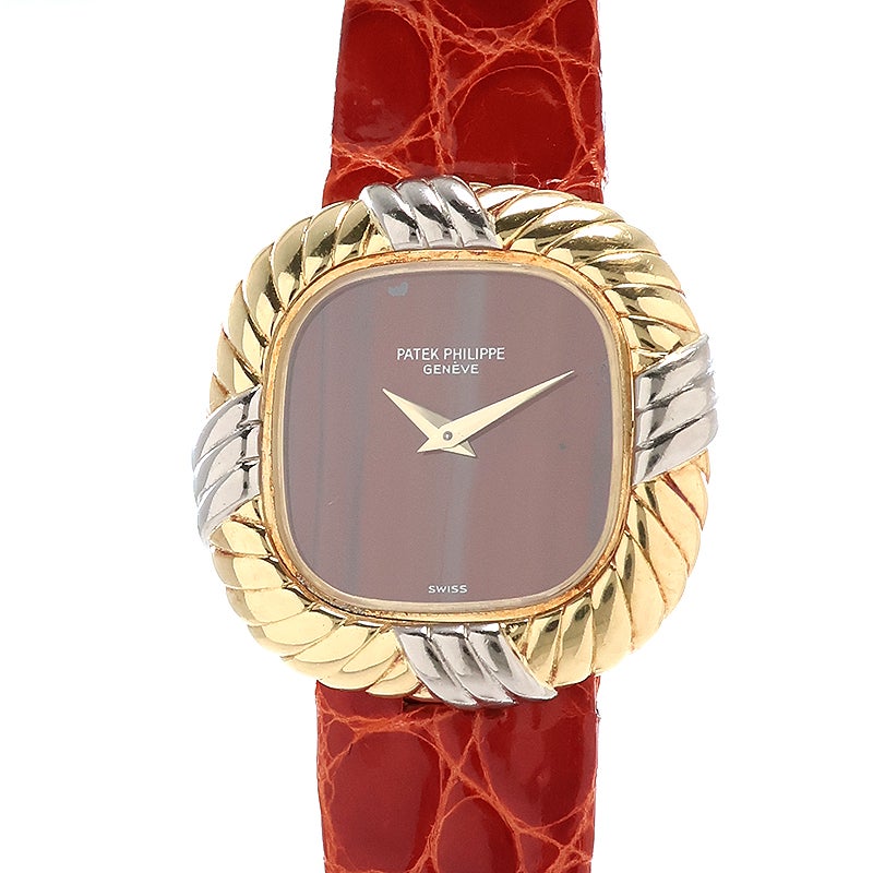 【中古】PATEK PHILIPPE VINTAGE MECHANICAL CUSHION SHAPE WATCH DAKOTA JASPER DIAL パテック・フィリップ ヴィンテージ メカニカル クッション シェイプ ウォッチ ダコタ ジャスパー ダイヤル 4355J-201