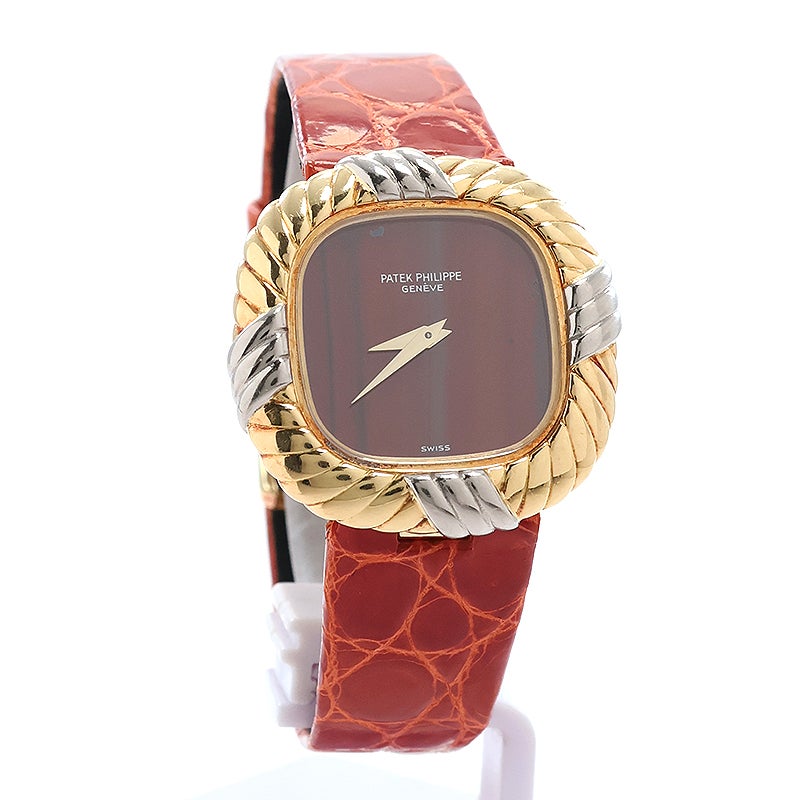 【中古】PATEK PHILIPPE VINTAGE MECHANICAL CUSHION SHAPE WATCH DAKOTA JASPER DIAL パテック・フィリップ ヴィンテージ メカニカル クッション シェイプ ウォッチ ダコタ ジャスパー ダイヤル 4355J-201