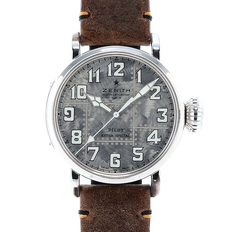 中古】ZENITH PILOT TYPE 20 EXTRA SPECIAL SILVER 45MM ゼニス