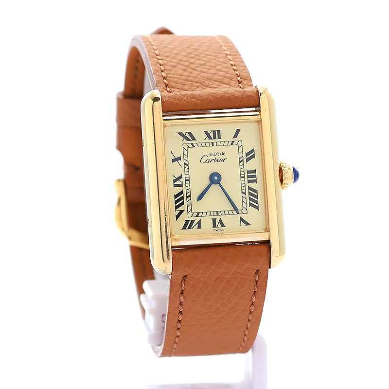中古】CARTIER MUST TANK SMALL MODEL VERMEIL カルティエ マスト