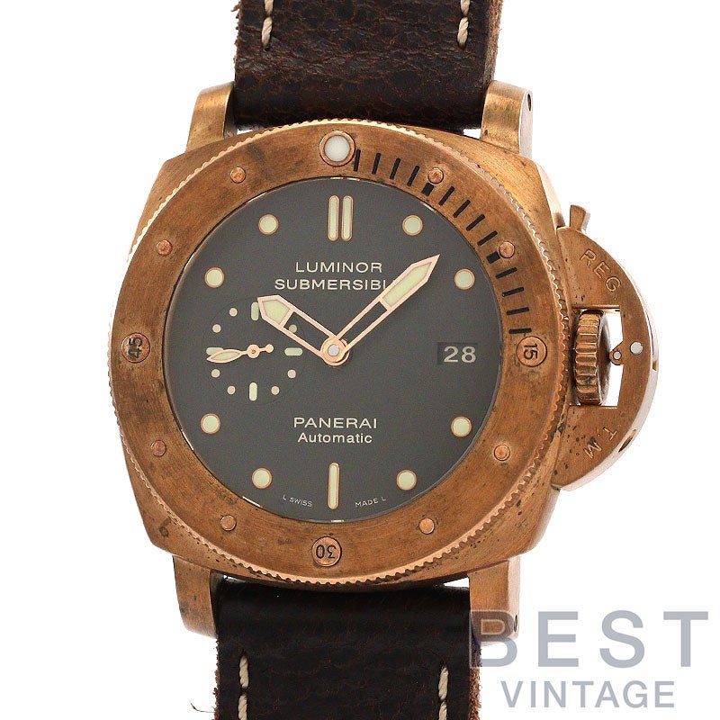 【中古】OFFICINE PANERAI LUMINOR SUBMERSIBLE 1950 3 DAYS AUTOMATIC BRONZO オフィチーネ・パネライ ルミノール サブマーシブル 1950 3デイズ オートマティック ブロンゾ PAM00382