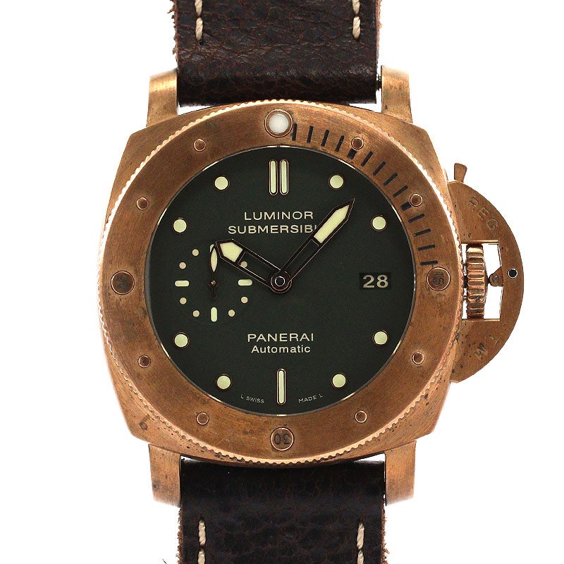 【中古】OFFICINE PANERAI LUMINOR SUBMERSIBLE 1950 3 DAYS AUTOMATIC BRONZO オフィチーネ・パネライ ルミノール サブマーシブル 1950 3デイズ オートマティック ブロンゾ PAM00382