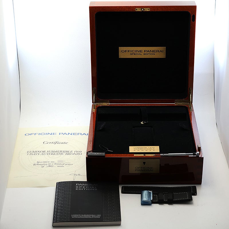 【中古】OFFICINE PANERAI LUMINOR SUBMERSIBLE 1950 3 DAYS AUTOMATIC BRONZO オフィチーネ・パネライ ルミノール サブマーシブル 1950 3デイズ オートマティック ブロンゾ PAM00382